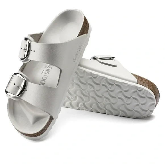 Birkenstock Arizona Big Buckle Leather White Sandal 10-101/2 (EU 41) NWOT - Picture 6 of 10
